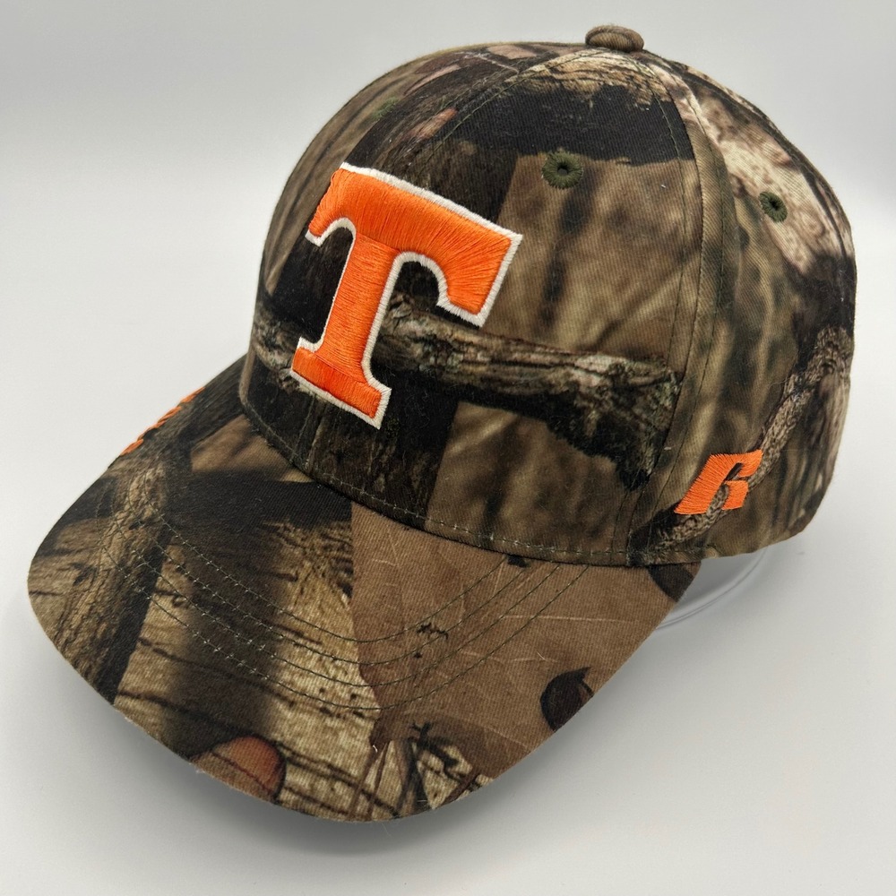 Vintage Tennessee Volunteers Russell Athletic Hat Mens OSFM Camo Outdoor Sport